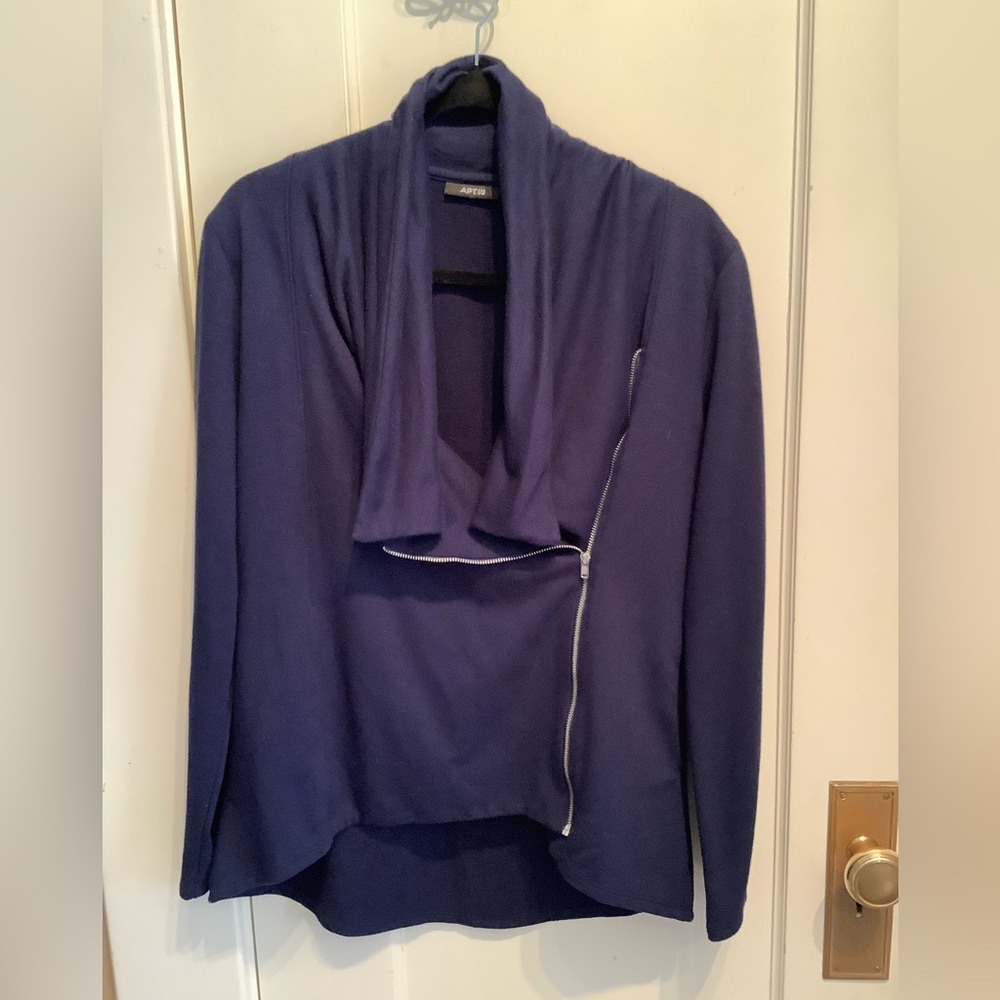 Navy Blazer with Zipper